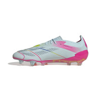 adidas Predator Elite Gras Football Shoes (FG) Light Blue Pink Yellow