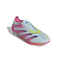 adidas Predator Elite Gras Football Shoes (FG) Light Blue Pink Yellow