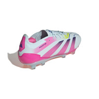 adidas Predator Elite Gras Football Shoes (FG) Light Blue Pink Yellow