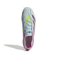 adidas Predator Elite Gras Football Shoes (FG) Light Blue Pink Yellow