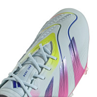 adidas Predator Elite Gras Football Shoes (FG) Light Blue Pink Yellow