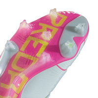 adidas Predator Elite Gras Football Shoes (FG) Light Blue Pink Yellow