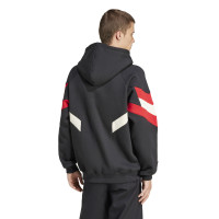 adidas Manchester United Originals Hoodie 2024-2025 Zwart Rood