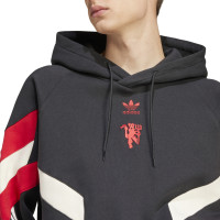 adidas Manchester United Originals Hoodie 2024-2025 Zwart Rood