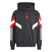 adidas Manchester United Originals Hoodie 2024-2025 Zwart Rood