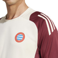adidas Bayern Munich European Training Shirt 2024-2025 White Burgundy Red