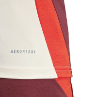 adidas Bayern Munich European Training Shirt 2024-2025 White Burgundy Red