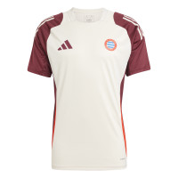 adidas Bayern Munich European Training Shirt 2024-2025 White Burgundy Red