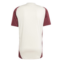 adidas Bayern Munich European Training Shirt 2024-2025 White Burgundy Red