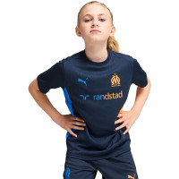 PUMA Olympique Marseille Training Shirt 2024-2025 Kids Dark Blue Orange