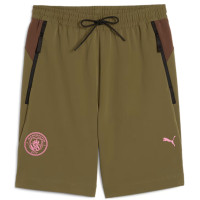 PUMA Manchester City Pumatech Woven Short 2024-2025 Olive Green Brown Pink