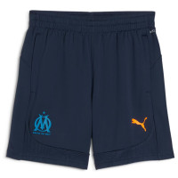PUMA Olympique Marseille Training Short 2024-2025 Kids Dark Blue Orange