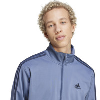 adidas Basic 3-Stripes Tricot Trainingspak Full-Zip Blauw Donkerblauw