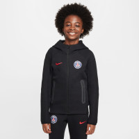 Nike Paris Saint-Germain Tech Fleece Tracksuit 2024-2025 Kids Black Anthracite Red