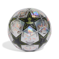 adidas UEFA Champions League Training Foil Voetbal Maat 5 2024-2025 Zilver Zwart Geel