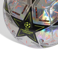 adidas UEFA Champions League Training Foil Voetbal Maat 5 2024-2025 Zilver Zwart Geel