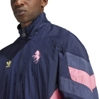 adidas Juventus Originals Training Jacket 2024-2025 Dark Blue Yellow Pink