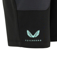 Castore Feyenoord Travel Short 2024-2025 Black Dark Grey Light Blue