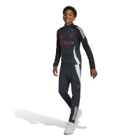adidas Manchester United Training sweater 1/4-Zip European 2024-2025 Kids Dark Grey Black Red White