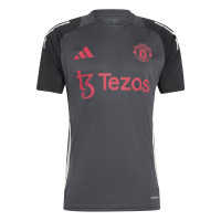 adidas Manchester United European Training Shirt 2024-2025 Dark Grey Black Red White