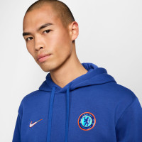 Nike Chelsea Club Hoodie 2024-2025 Blue Light Blue Orange