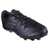 Skechers SKX 1.5 Gras Football Shoes (FG) Kids Black Grey Green