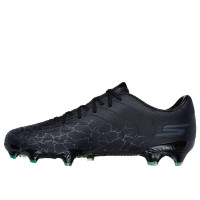 Skechers SKX_1.5 Academy Gras Voetbalschoenen (FG) Zwart Zilver
