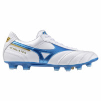Mizuno Morelia II Pro Gras Football Shoes (FG) White Blue Gold
