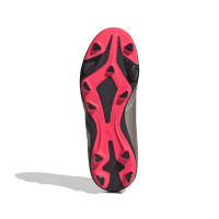 adidas Predator Club Grass/Artificial Grass Football Boots (MG) Kids Silver Black Pink