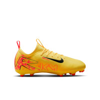 Nike Zoom Mercurial Vapor 16 Mbappé Academy Gras / Kunstgras Voetbalschoenen (MG) Kids Geel Roze Oranje