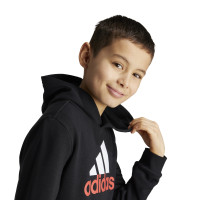 adidas Essentials Big Logo Hoodie Kids Black White Red