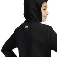 adidas Essentials Big Logo Hoodie Kids Black White Red