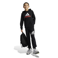 adidas Essentials Big Logo Hoodie Kids Black White Red