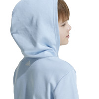 adidas Essentials Big Logo Hoodie Kids Light Blue White Black