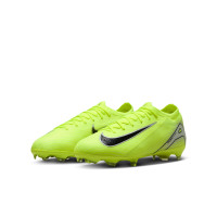 Nike Zoom Mercurial Vapor 16 Pro Gras Football Shoes (FG) Kids Neon Yellow Black Silver