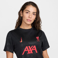 Nike Liverpool Pre-Match Training Shirt 2024-2025 Women's Black Yellow Red