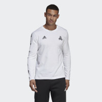 adidas TANGO Football Graphic T-Shirt Lange Mouwen Wit Zwart