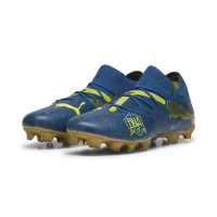 PUMA Future 7 Match BNA Grass/Artificial Grass Football Shoes (MG) Dark Blue Gold Yellow
