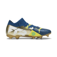 PUMA Future 7 Match BNA Grass/Artificial Grass Football Shoes (MG) Dark Blue Gold Yellow