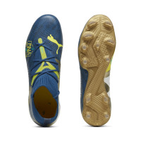 PUMA Future 7 Match BNA Grass/Artificial Grass Football Shoes (MG) Dark Blue Gold Yellow