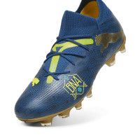 PUMA Future 7 Match BNA Grass/Artificial Grass Football Shoes (MG) Dark Blue Gold Yellow