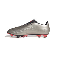 adidas Predator Club Grass/Artificial Grass Football Boots (MG) Silver Black Pink