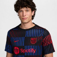Nike FC Barcelona Pre-Match Training Shirt Black Blue Red