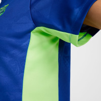 Nike FC Barcelona Pre-Match Trainingsshirt 2024-2025 Dames Blauw Lichtgroen