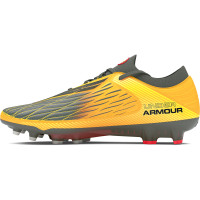 Under Armour Magnetico Elite 4.0 Grass Football Shoes (FG) Yellow Grey Red