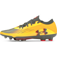 Under Armour Magnetico Elite 4.0 Grass Football Shoes (FG) Yellow Grey Red