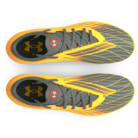 Under Armour Magnetico Elite 4.0 Grass Football Shoes (FG) Yellow Grey Red