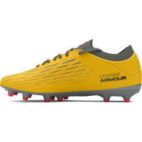 Under Armour Magnetico Pro 4.0 Gras Voetbalschoenen (FG) Geel Grijs Rood