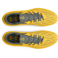 Under Armour Magnetico Select 4.0 Grass Football Shoes (FG) Kids Yellow Grey