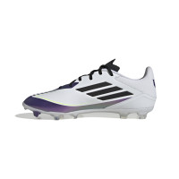 adidas F50 Messi League Gras / Kunstgras Voetbalschoenen (MG) Wit Paars Zwart